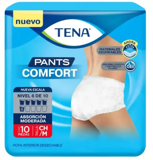 [PAÑALES] CALZON TENA PANTS COMFORT CH/M CON 10