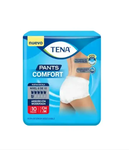 [PAÑALES] CALZON TENA PANTS COMFORT CH/M CON 10