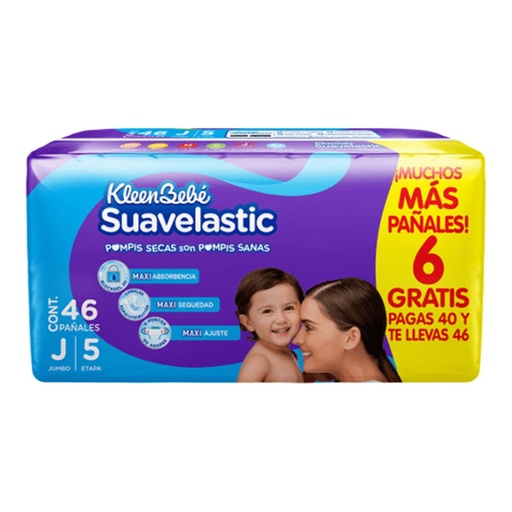 [PAÑALES] PAÑAL KBB SUAVELASTIC JUMBO E5 40 PZ
