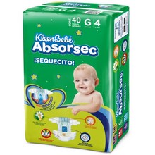 [PAÑALES] PA헤L KLEENBEBE ABSORSEC 4 GDE C/40