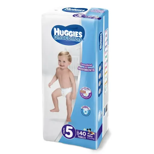 [PAÑALES] PAÑAL HUGGIES ULTCONF 5 NIÑO CON 40