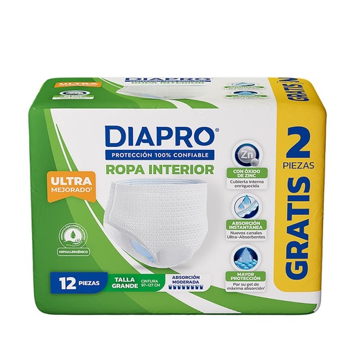 [PAÑALES] DIAPRO PANTS GRANDE UNISEX CON 10