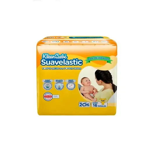 [PAÑALES] PAÑAL KLEENBEBE SUAVELASTIC MAX 2 CHICO CON 14