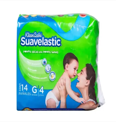 [PAÑALES] PAÑAL KLEENBEBE SUAVELASTIC MAX 4 GRANDE CON 14