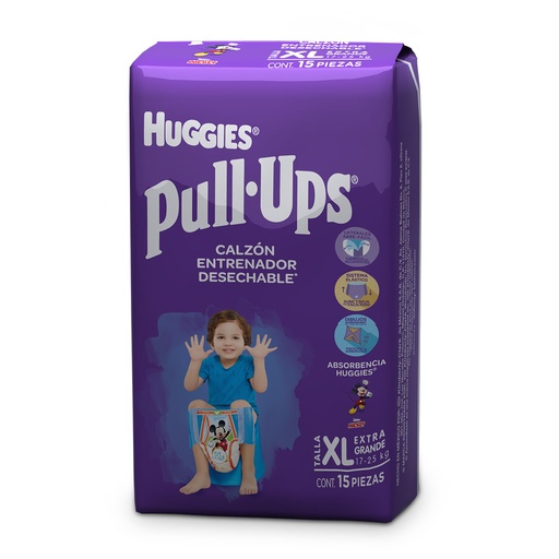 [PAÑALES] CALZON HUGGIES PULL-UP CARS XL CON 15
