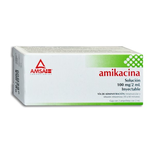 AMIKACINA AMSA 100MG/2ML AMPULA C/2 (GI)