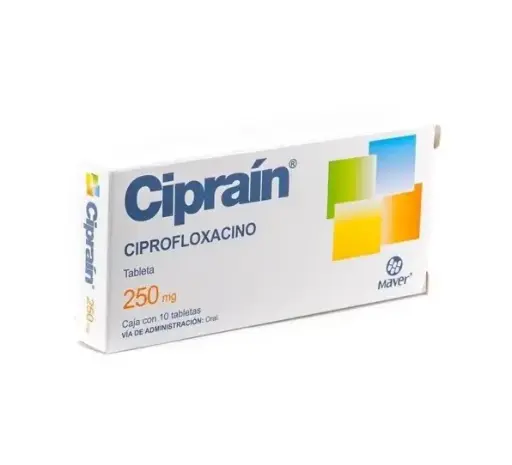 CIPRAIN 250MG TABLETAS CON 10 (GI)