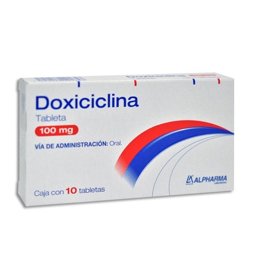 DOXICICLINA ALPHARMA 100MG TABLETAS C/10 (GI)