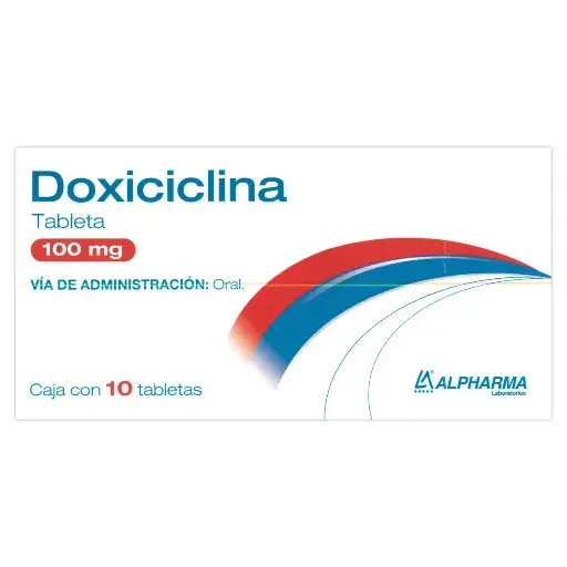 DOXICICLINA ALPHARMA 100MG TABLETAS CON 10 (GI)