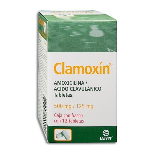 CLAMOXIN 500/125MG TABLETAS C/12 (GI)
