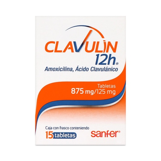 CLAVULIN 12H 875/125MG TABLETAS CON 15