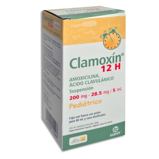 CLAMOXIN 12H 200/28.5MG SUSPENSION PEDIATRICO 40ML (GI)