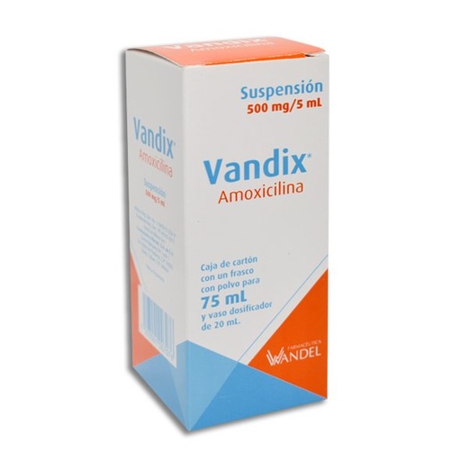 AMOXICILINA VANDIX 500MG/5ML SUSPENSION 75ML (GI)