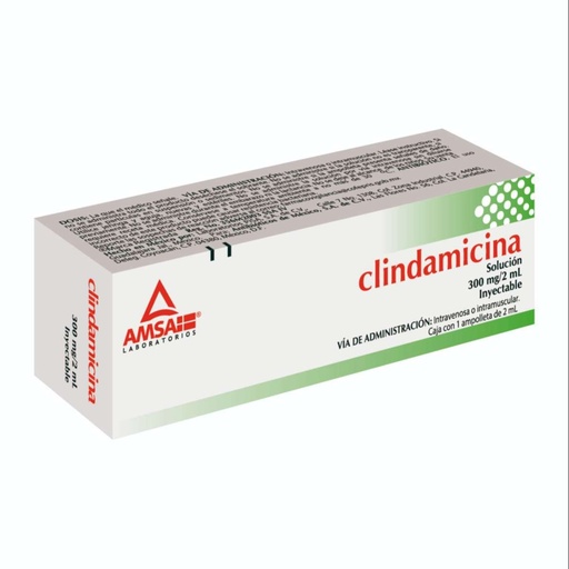 CLINDAMICINA AMSA 300MG/2ML AMPULA CON 1 (GI)
