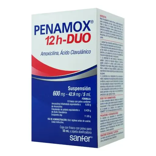 PENAMOX 12H-DUO 600/42.9MG SUSPENSION 50ML