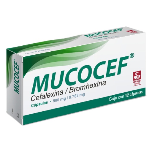 MUCOCEF 500/8.782MG CAPSULAS CON 12