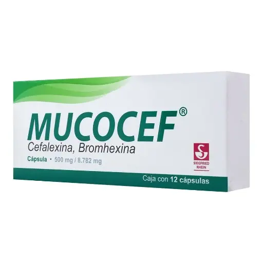 MUCOCEF 500/8.782MG CAPSULAS CON 12