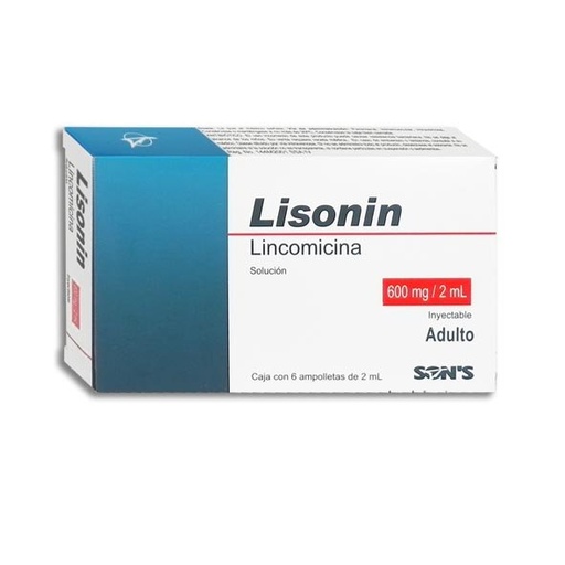 LISONIN 600MG/2ML INYECTABLE C/6 (GI)