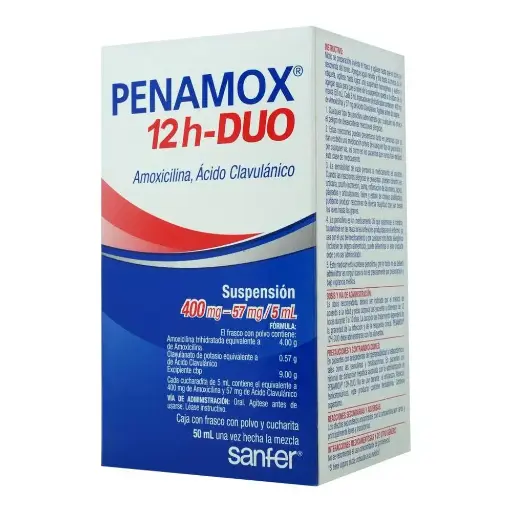 PENAMOX 12H DUO 400/57MG SUSPENSION 50ML