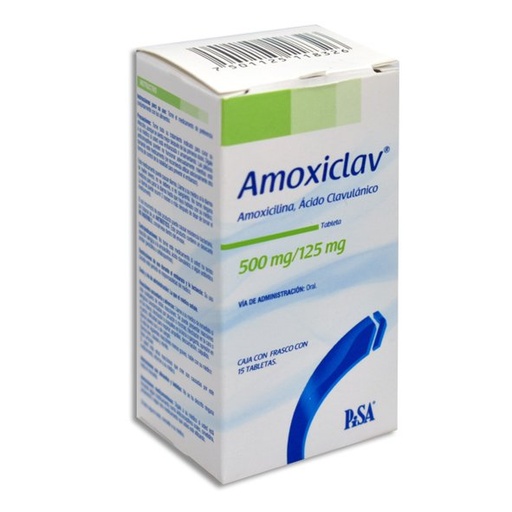 AMOXICLAV 500/125MG TABLETAS C/15