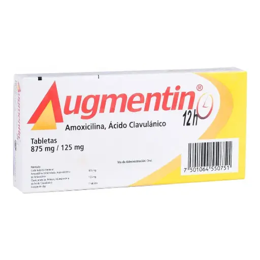 AUGMENTIN 12HR 875/125MG TABLETAS CON 10