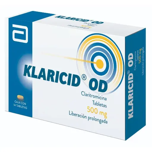 KLARICID-OD 500MG TABLETAS CON 14