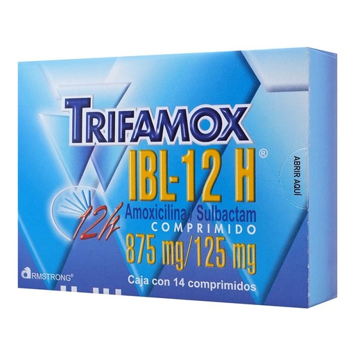 TRIFAMOX-IBL12H 875/125MG COMPRIMIDOS CON 14