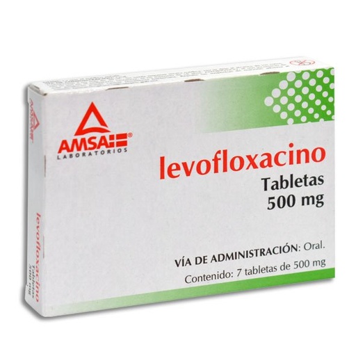 LEVOFLOXACINO AMSA 500MG TABLETAS C/7 (GI)