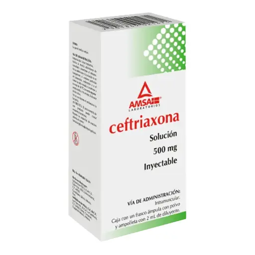 CEFTRIAXONA AMSA IM 1 FA 500MG/2 ML (GI)