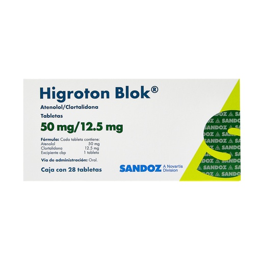 HIGROTON BLOK 50/12.5MG TABLETAS C/28