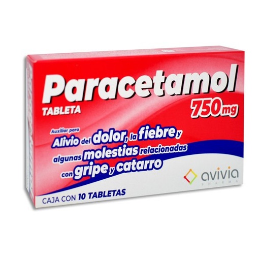 PARACETAMOL AVIVIA 750MG TAB  C/10 (GI)