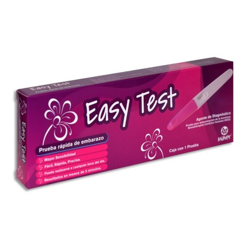 EASY TEST PRUEBA DE EMBARAZO C/1 *