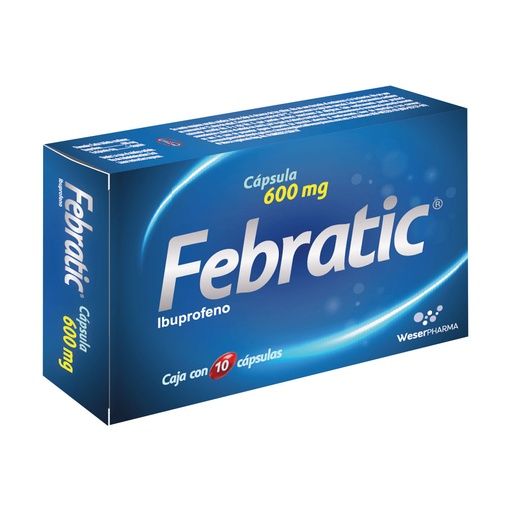 FEBRATIC 600MG CON 10