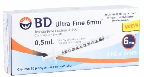 JERINGA DESECHABLE BDU-FINEIN 0.5ML 31GX6MM C/10
