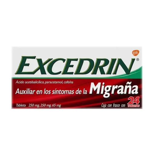 EXCEDRIN MIGRAÑA TABLETAS CON 24