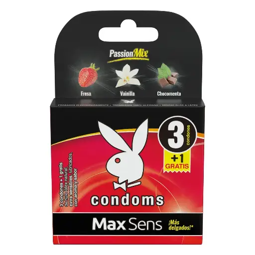 PRESERVATIVO PLAYBOY PASSION MIX CON 3