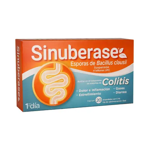 SINUBERASE COLITIS 5ML AMPULA ORAL CON 20