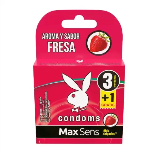 PRESERV PLAYBOY MAXSENS FRESA C/3 *