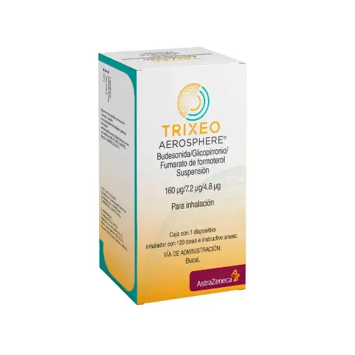 TRIXEO AEROSPEHERE 160/7.2/4.8MCG SUSPENSION DOSIS CON 120
