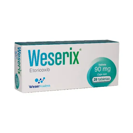 WESERIX 90MG TABLETAS CON 28