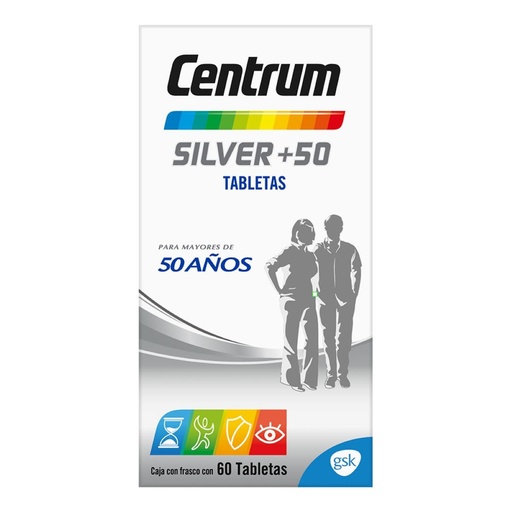 CENTRUM SILVER +50 TABLETAS CON 60