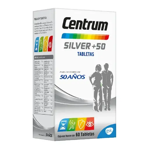 CENTRUM SILVER +50 TABLETAS CON 60