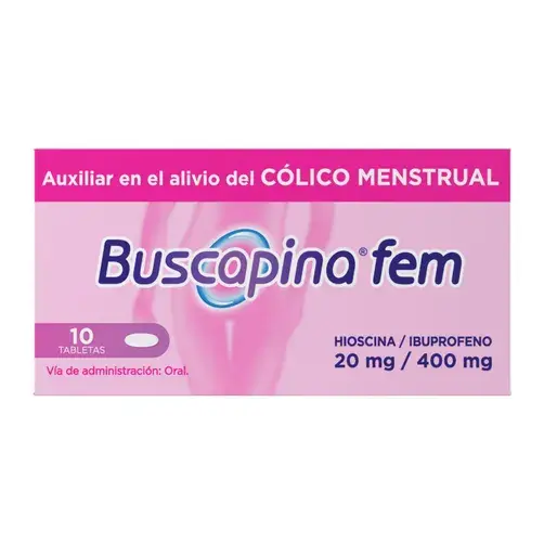 BUSCAPINA FEM 20/400MG TABLETAS CON 10
