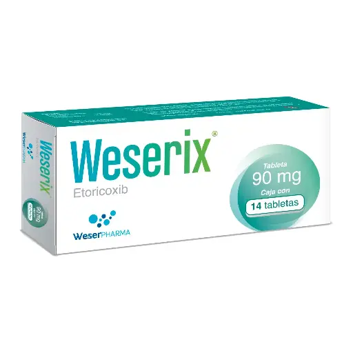 WESERIX 90MG TABLETAS CON 14