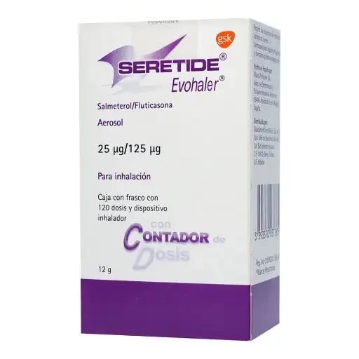 SERETIDE EVO 25/125MCG INH CON 120 DOSIS