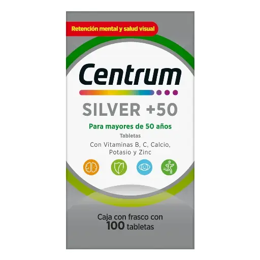CENTRUM SILVER+50 TABLETAS CON 100