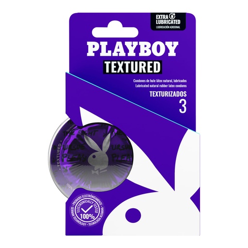 PRESERVATIVO PLAYBOY TEXTURIZ CON 3