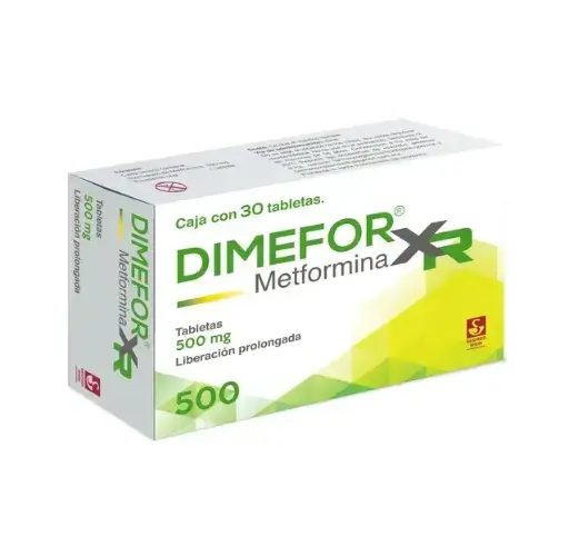 DIMEFOR XR 500MG TABLETAS LP CON 30