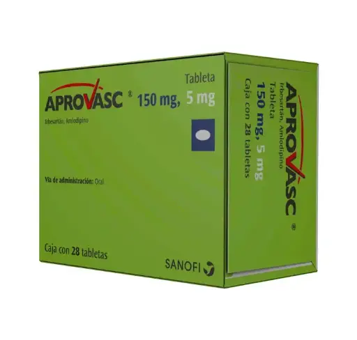 APROVASC 150/5MG TABLETAS CON 28