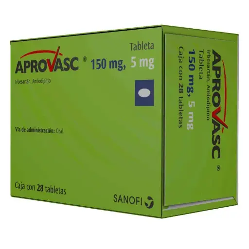 APROVASC 150/5MG TABLETAS CON 28